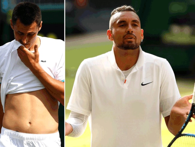 Wimbledon bad boys: Bernard Tomic, left, and Nick Kyrgios