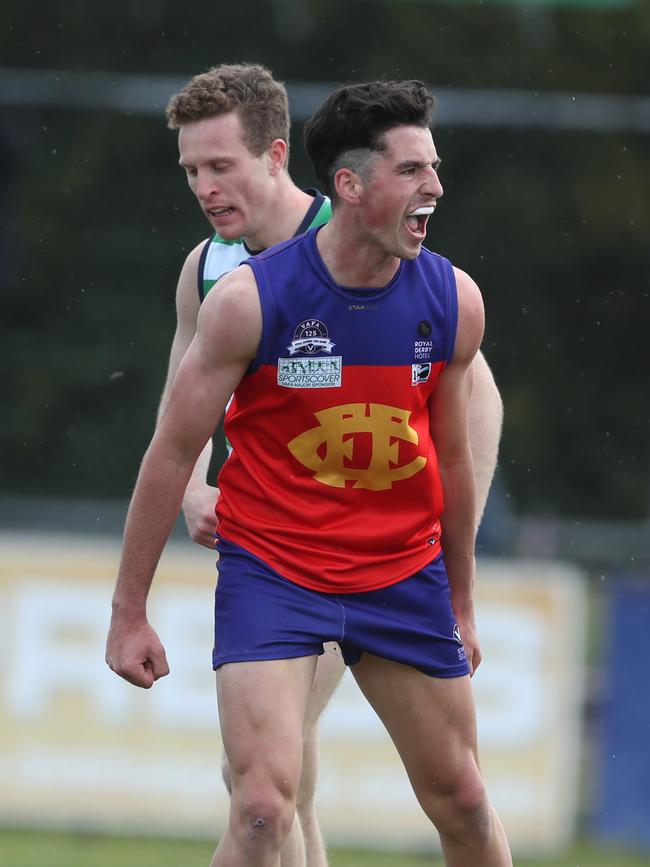 Sunny Brazier after scoring a goal for Fitzroy during the VAFA (Premier C) GF.