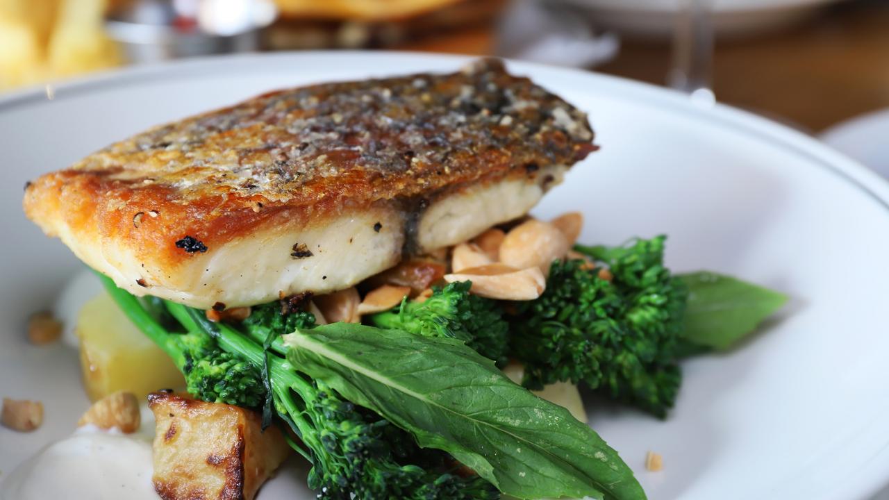 The Redfern’s barramundi with broccolini. Picture: Jenifer Jagielski