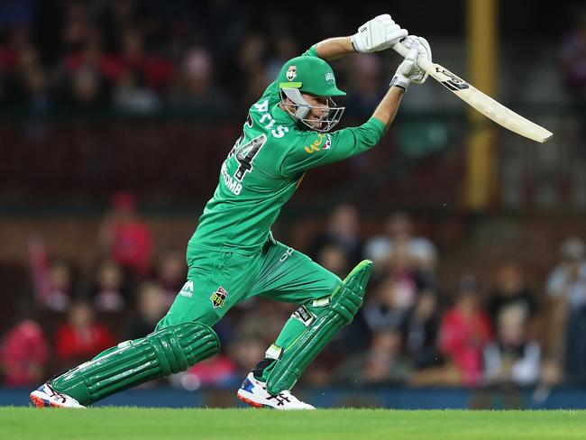 SYDNEY, AUSTRALIA - FEBRUARY 08: Peter Handscomb of the Stars bats during the Big Bash League Final match between the Sydney Sixers and the Melbourne Stars at the Sydney Cricket Ground on February 08, 2020 in Sydney, Australia. (Photo by Mark Kolbe/Getty Images)