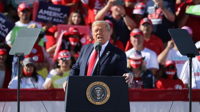 U.S. President Donald Trump addresses thousands of supporters during a campaign rally in Phoenix earlier this week. Picture: Chip Somodevilla/Getty Images/AFP