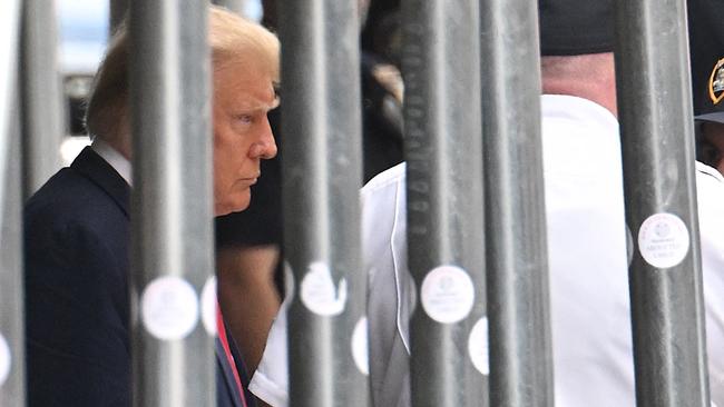 Former US president Donald Trump leaves the Manhattan Criminal Court in New York City. Picture: AFP