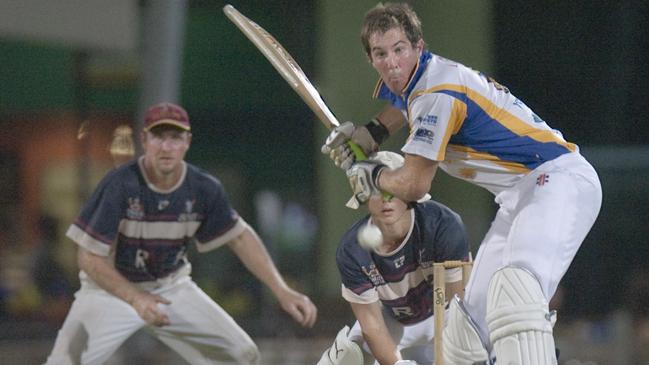 United batsman Steve Porta. Cricket Far North Twenty20 match between United (batting) and Atherton (Fielding) played at Cazalys.