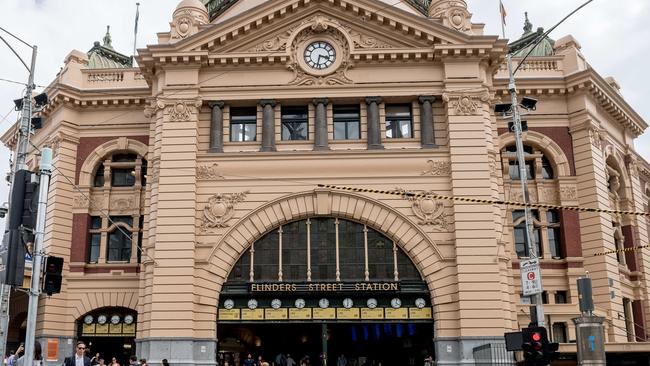 The clocks at Flinders Street station. Picture: Jake Nowakowski