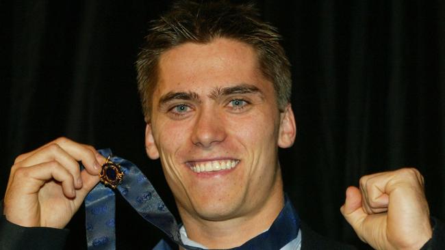 Simon Black with his 2002 Brownlow Medal.