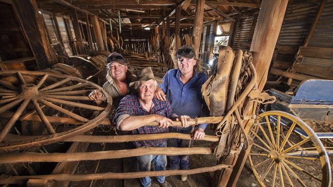 John Punton 43 ,Ian Punton 71 and Tom Punton 19 in the old stables Picture: Rob Leeson