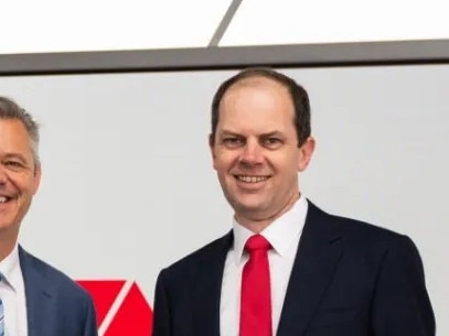 Seven West chief executive officer and managing director James Warburton and chief financial officer Jeff Howard.