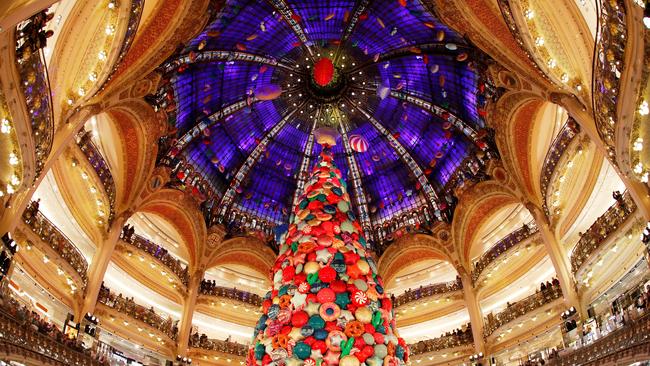 Galeries Lafayette department store at Christmas time. Picture: AFP