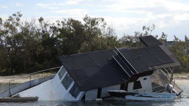 Submerged ships found in the broadwater by Gold Coast Waterways Authority.