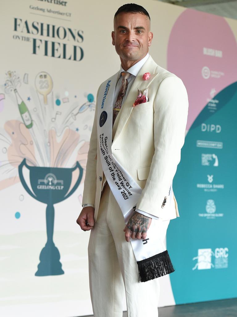 Fashions on the Field Best Suit Winner: Eric Grinham. Picture: David Smith