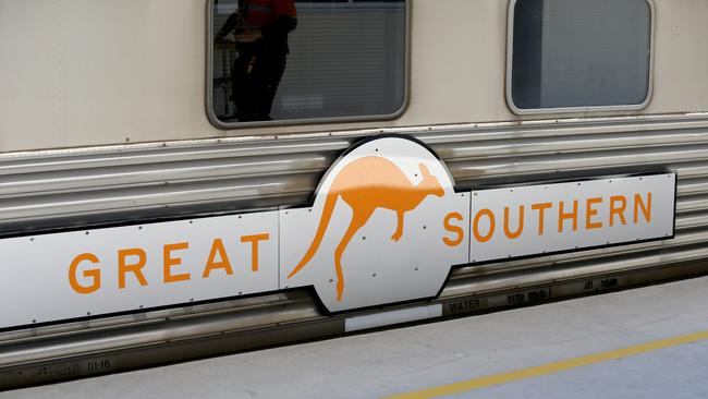 The Great Southern at Adelaide rail terminal in Adelaide.