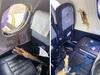 Propeller smashes through plane window