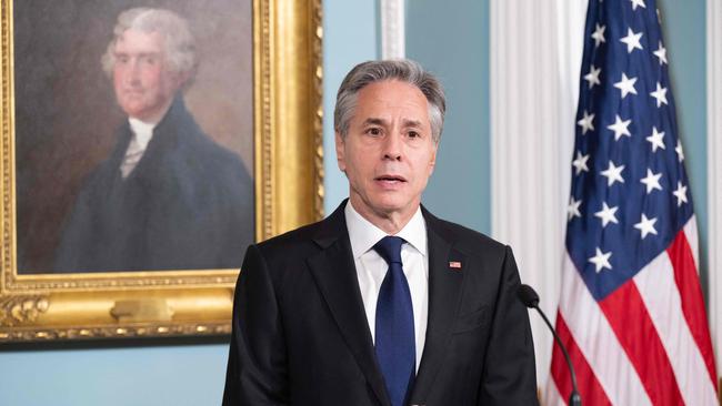 US Secretary of State Antony Blinken speaks at the State Department in Washington last week. Picture: AFP