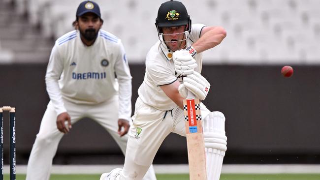 Beau Webster believes he can enter the Test selection frame against India as he continues to perform with both bat and ball for Tasmania and Australia A. Picture: William West / AFP