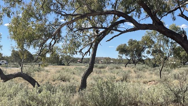 NT Police have cordoned off a large section of bushland between Sadadeen Rd and Stott Tce following a major incident in Alice Springs on July 15, 2023.