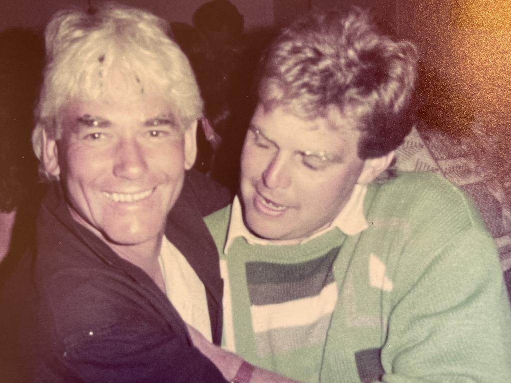 Melbourne advertising executive Tony White (left) and former business partner Andrew Skinner.