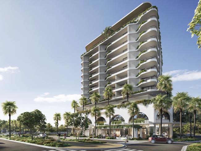 Artist impression of The Oxley and The Frederick towers planned for Nobby Beach.