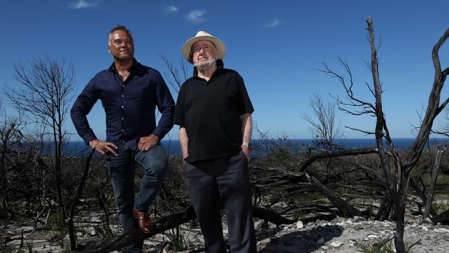 Writers Stan Grant and Thomas Keneally. Picture: Jane Dempster/The Australian.