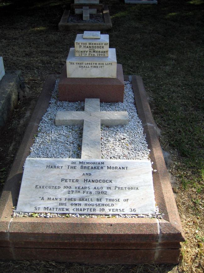 Harry “Breaker” Morant &amp; Peter Handcock's shared grave in Church Street cemetery in Pretoria, South Africa.