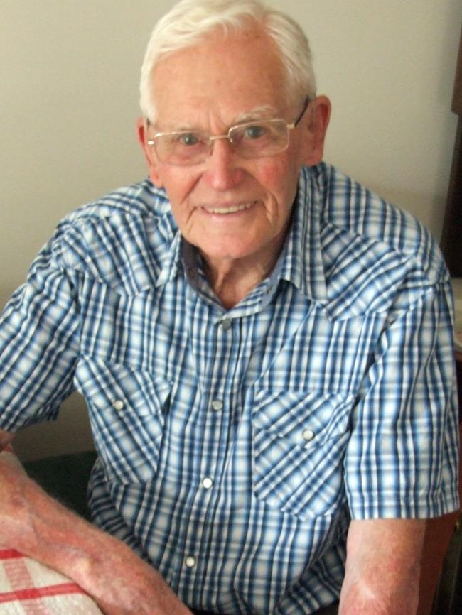 Ed Ebsary at 92, photographed at Barunga Retirement Village, Port Broughton.