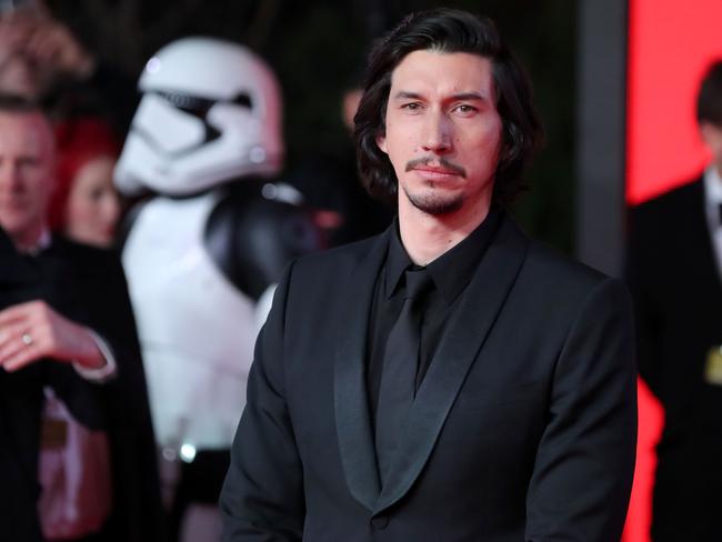 Brooding The Last Jedi star Adam Driver. Picture: AFP