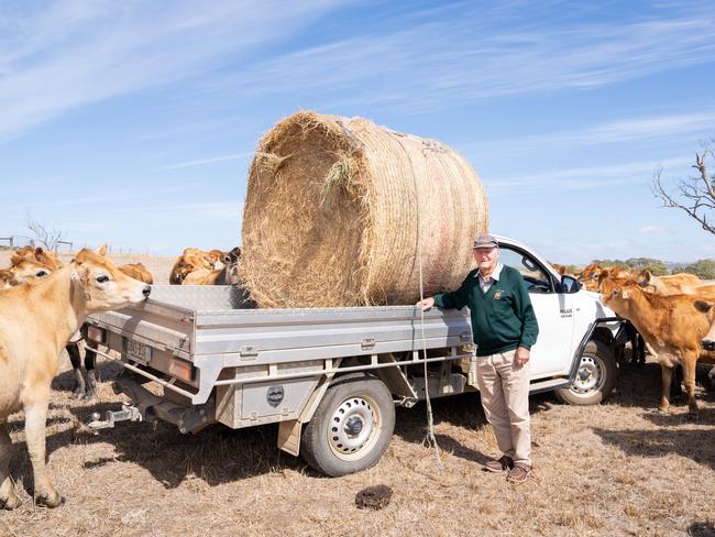 Saturday 22nd March 2025. Photo: Farmer Peter Whitford (91) at his Myponga farm. Picture: Tim Joy