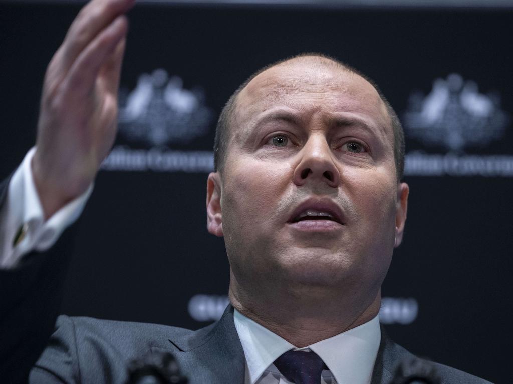 Treasurer Josh Frydenberg reveals the budget will face a $184.5 billion deficit in 2020-21. Picture: NCA NewsWire /Picture Gary Ramage