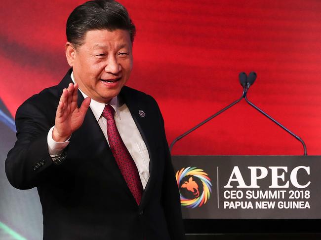 China's President Xi Jinping arrives for the APEC CEO Summit 2018 in Port Moresby on November 17, 2018, a part of the Asia-Pacific Economic Cooperation (APEC) Summit. (Photo by FAZRY ISMAIL / POOL / AFP)