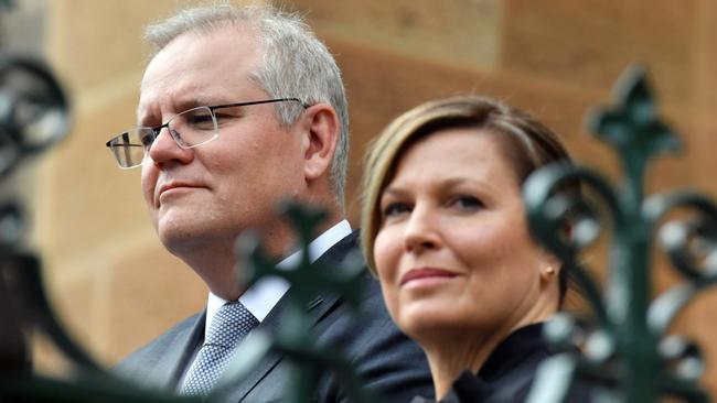 Prime Minister Scott Morrison and wife Jenny.