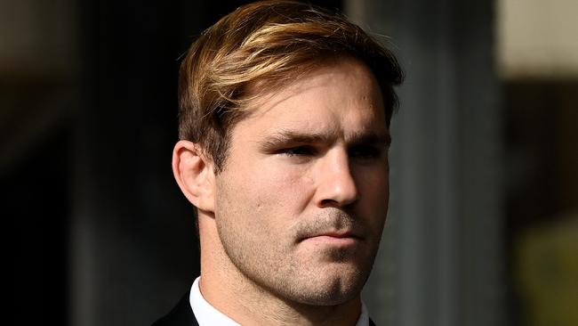 St George Illawarra forward Jack de Belin has had sexual assault charges against him dropped. Picture: NCA NewsWire/Bianca De Marchi