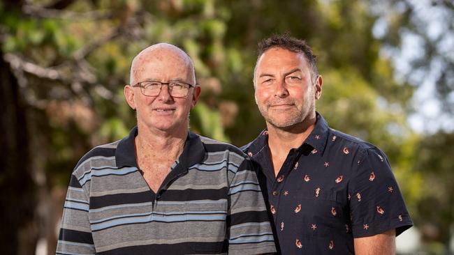 Andy McGregor and his son Andrew McGregor are awaiting the sentence for Joshua Wright. Picture: Julian Andrews