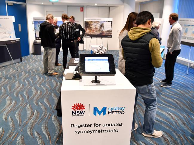 Transport for NSW hosted an information session for the Sydney Metro line last week. Picture: Joel Carrett