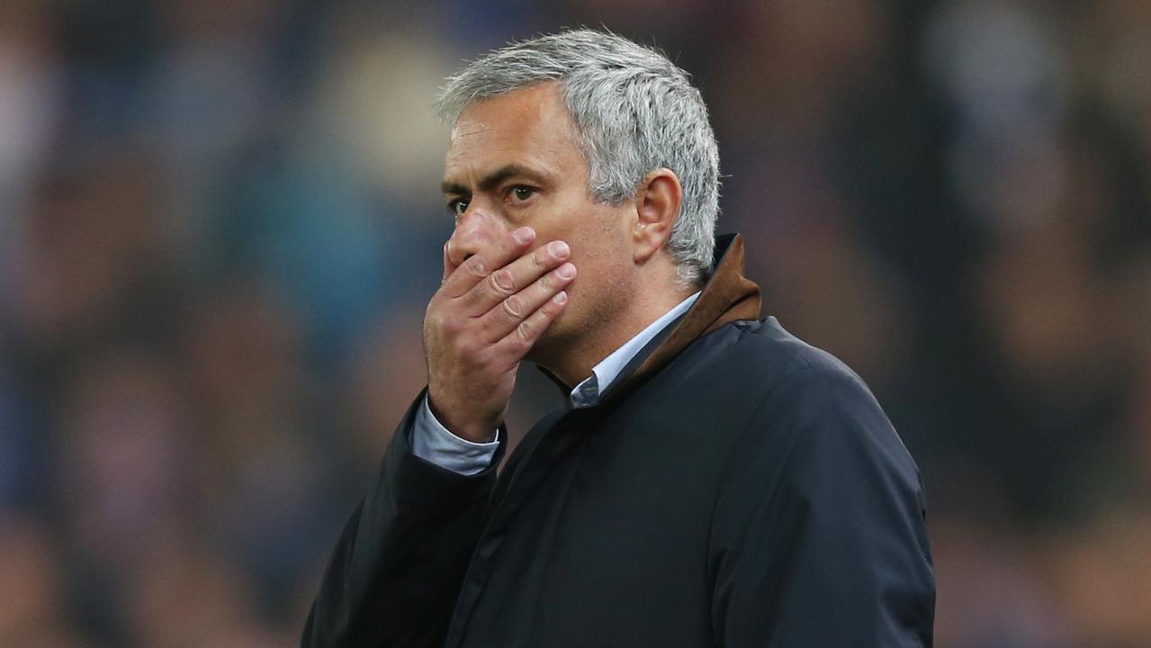 Football - Stoke City v Chelsea - Capital One Cup Fourth Round - Britannia Stadium - 27/10/15 Chelsea manager Jose Mourinho looks dejected Action Images via Reuters / Alex Morton Livepic EDITORIAL USE ONLY. No use with unauthorized audio, video, data, fixture lists, club/league logos or "live" services. Online in-match use limited to 45 images, no video emulation. No use in betting, games or single club/league/player publications. Please contact your account representative for further details.