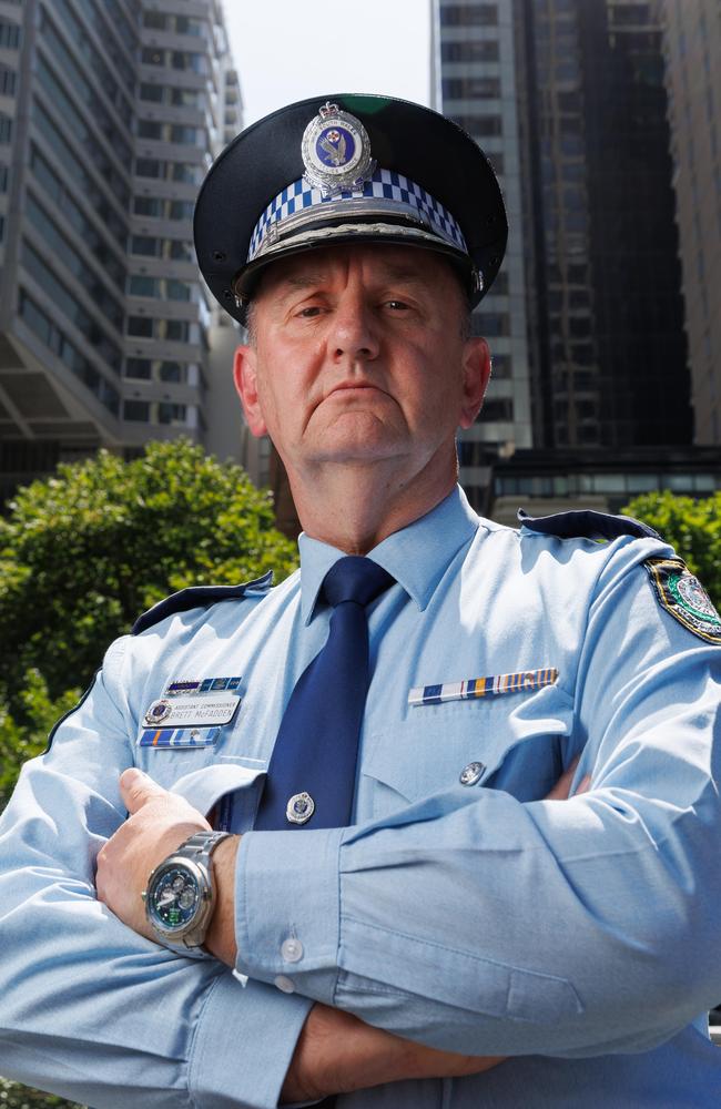 NSW Police Assistant Commissioner Brett McFadden. Picture: David Swift