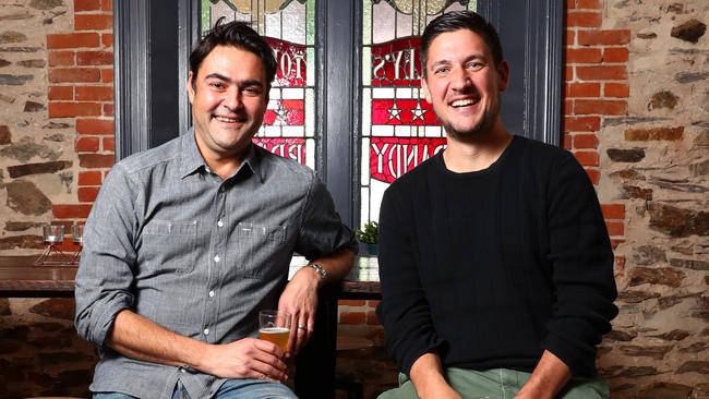 David Penberthy and Will Goodings at the Joiners Arms Hotel. Picture: Tait Schmaal.