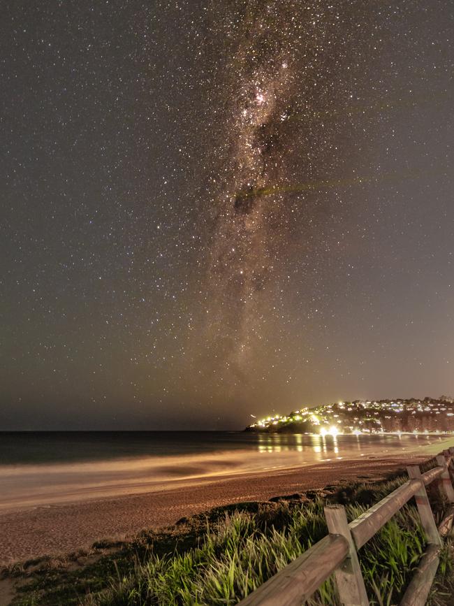 The urban night sky at Palm Beach. Picture: Greg Barber