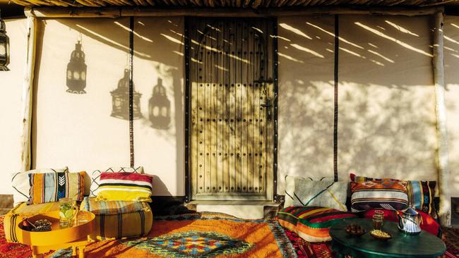 A desert lodge at Caravan Agafay, the latest eco-resort by Habitas, set just outside Marrakech.