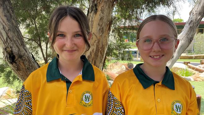 Walloon State School captains L-R Lauren, Mataya, Picture: Contributed