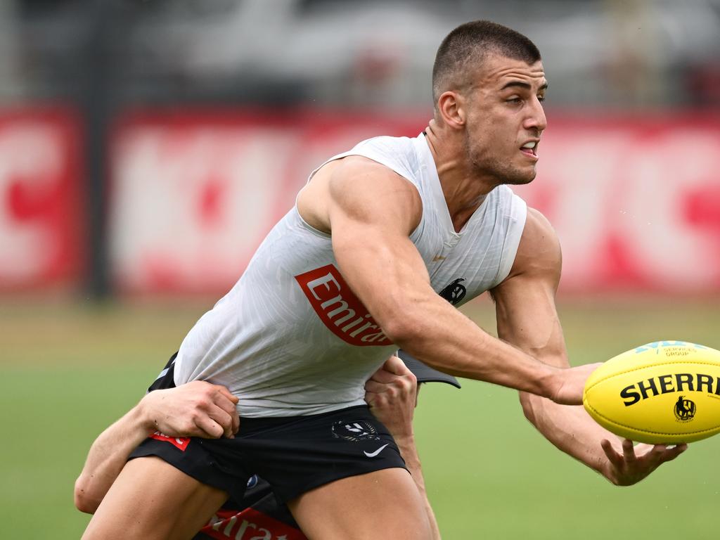 Nick Daicos on the track in November. Picture: Quinn Rooney/Getty Images.