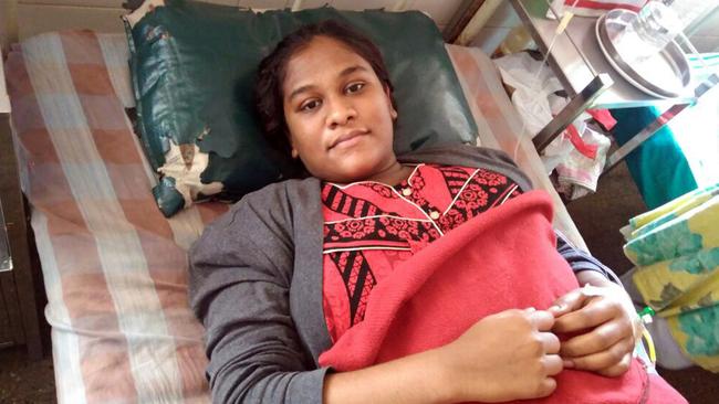 The 19-year-old woman had a caesarean section to deliver her baby. Picture: CATERS