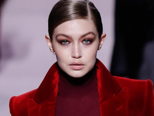 NEW YORK, NY - FEBRUARY 06: Gigi Hadid walks the runway at the Tom Ford Autumn/Winter 2019 Collection on February 6, 2019 in New York City.   JP Yim/Getty Images/AFP == FOR NEWSPAPERS, INTERNET, TELCOS & TELEVISION USE ONLY ==