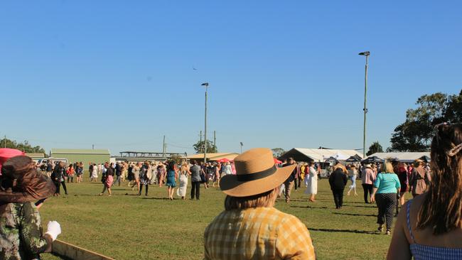 POP UP POLO BUNDABERG 2021: The crowd makes their way to the polo grounds for the divot stomp.