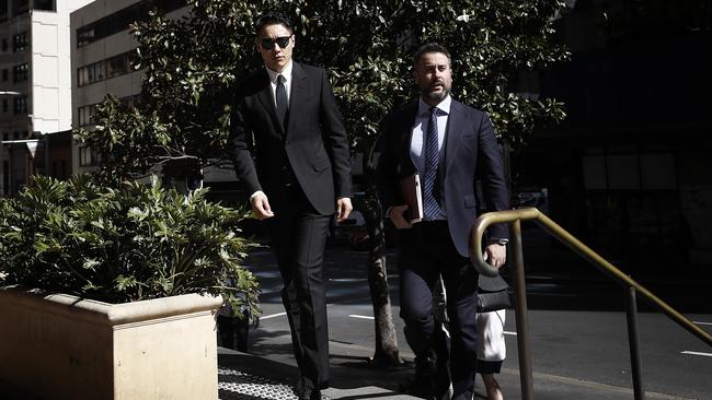 Yunxiang Gao arrives at court with defence lawyer Warwick Korn on Friday. Picture: Ryan Pierse