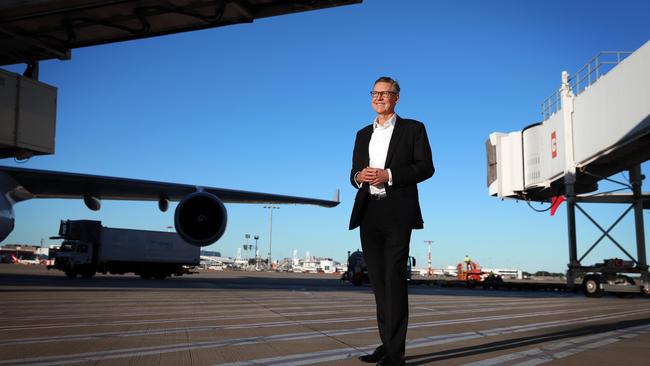 Sydney Airport CEO Geoff Culbert is delighted Sydney-Melbourne has usurped Sydney-Ballina as the country’s busiest air route. Picture: Sam Ruttyn