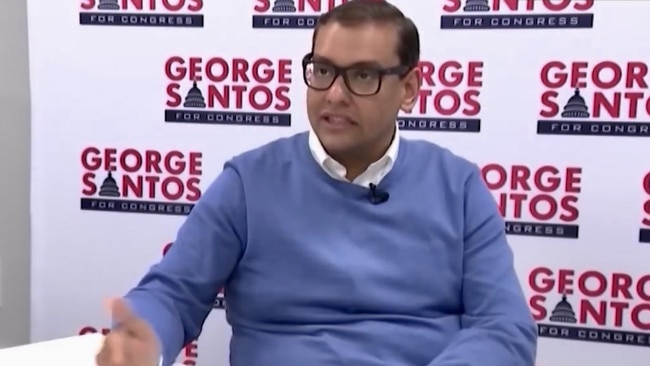 Questions for George Santos include: ‘Where did he get the $US700,000 he loaned his campaign?’ Picture: YouTube