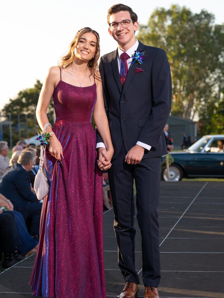Maylin Janse van Rensburg and Benjamin George at the 2024 Rockhampton Grammar School formal.