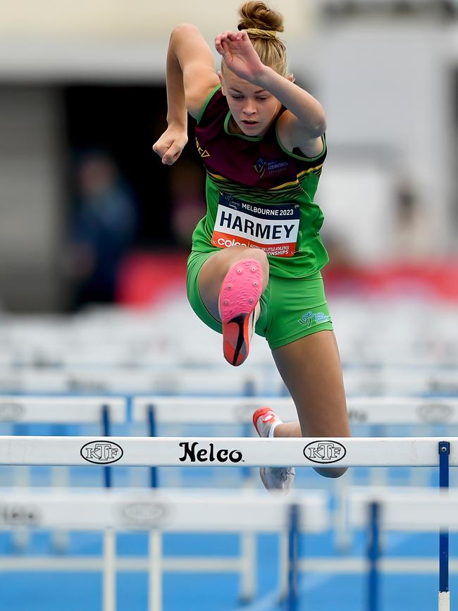 Georgia Harmey (TAS) competes in the Girls Under 15 Heptathlon.