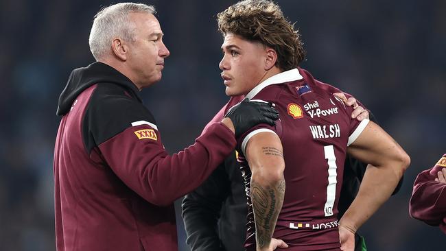 Reece Walsh missed two games for the Broncos under the NRL’s concussion protocols. Picture: Cameron Spencer/Getty Images