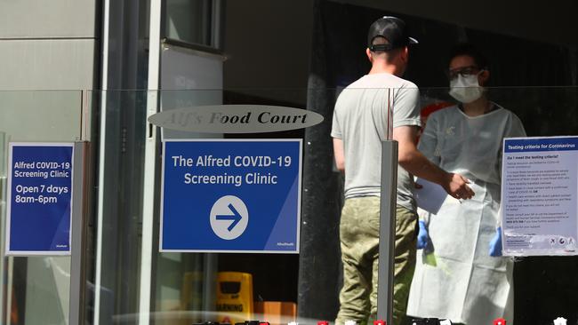 The COVID-19 Clinic at the Alfred Hospital.