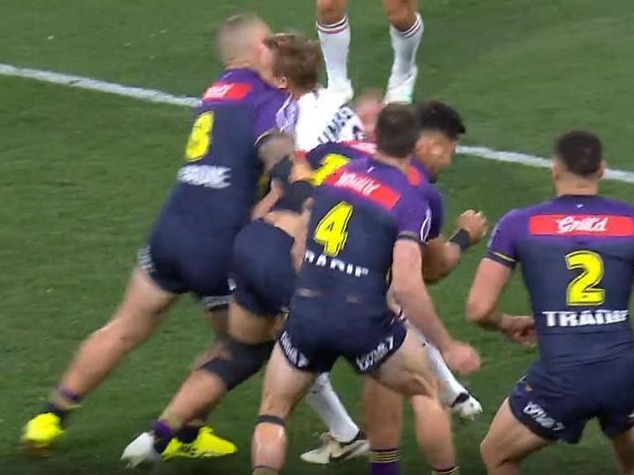 Nelson Asofa-Solomona’s hit on Lindsay Collins.